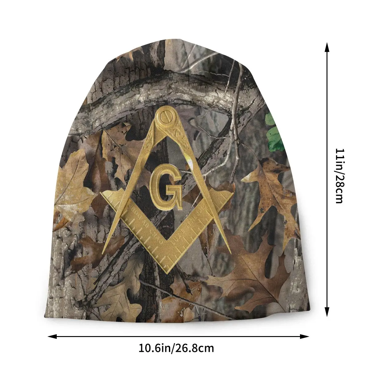 Gold Freemason Gold Square Compass Unisex Bonnet Thin Windproof Hats Double Layer Hat Breathable Caps