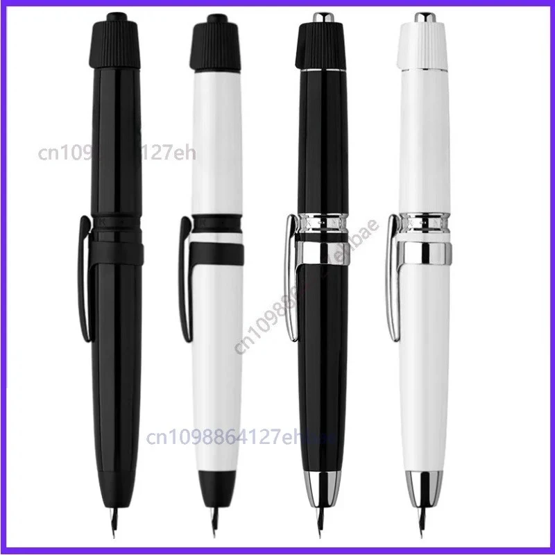 For MAJOHN-Retractable Fountain Pen, A3 Press Rotation, Extra Fine Nib 0.4mm Clip and Converter, Ink Writing, Office and School