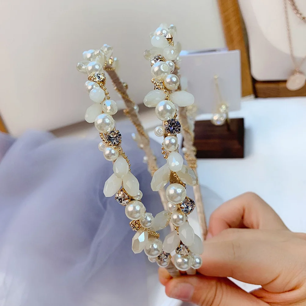 

1pc Pearl Hoop Stylish Durable Artificial Pearl Hoop Fashion Headwear Jewelry Party Decor Wear Hair Decor