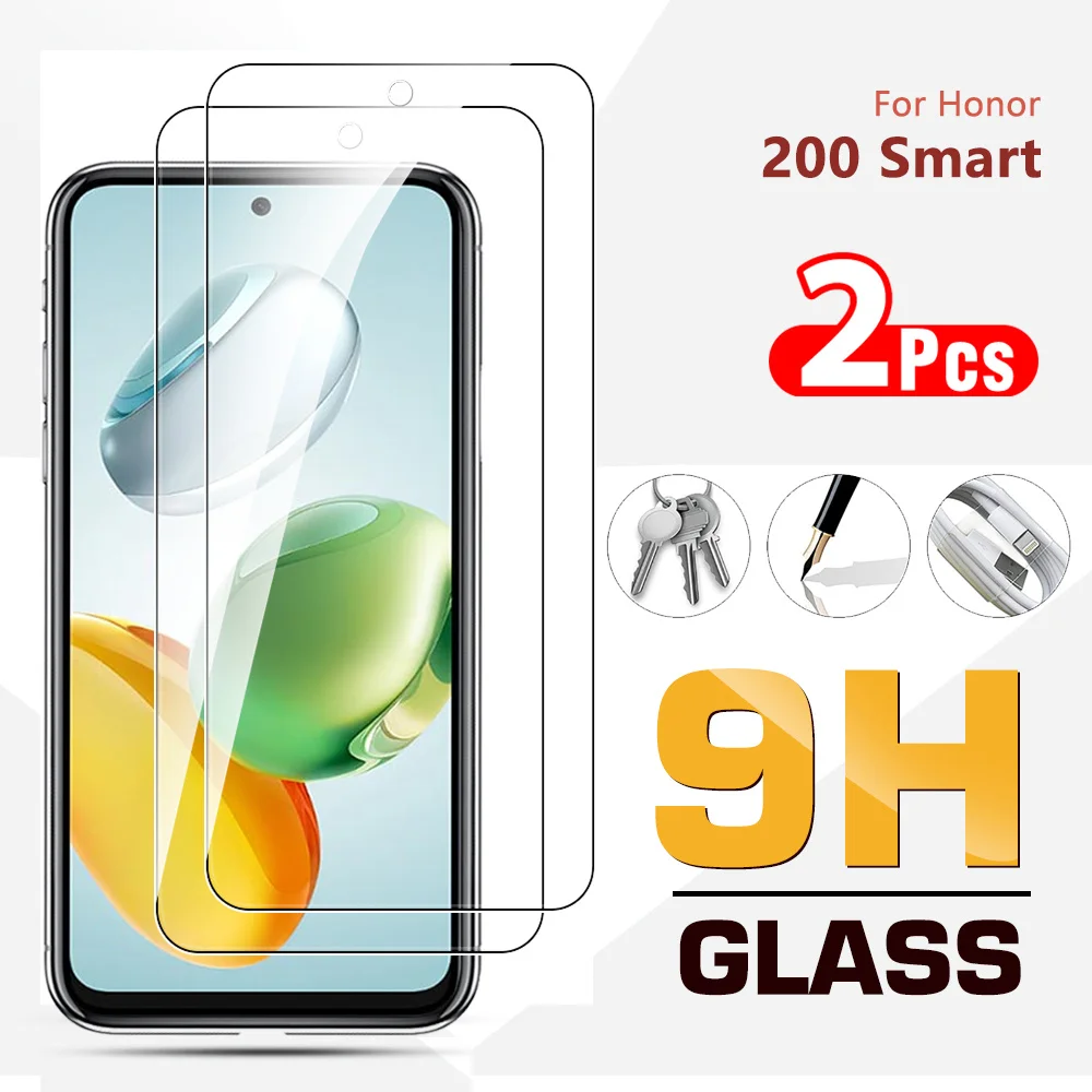 2pcs Honor200smart Protective glass For Honor 200 smart 200smart smart200 Shockproof Screen Protector Phone front film 6.8