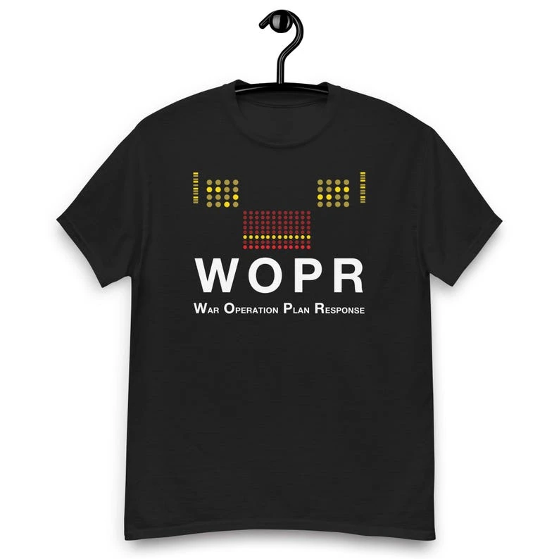 WarGames Movie - WOPR - War Operation Plan Response T-Shirt  Unisex Loose-Fit Casual Shirt streetwear oversized t shirt