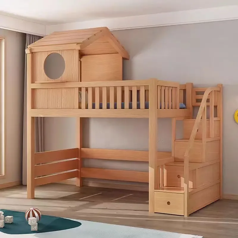 Neues Z Ett Holz Etagenbett Kinder Baby Holzbett Kind Etagenbett für Schlafzimmer/Hotel Cartoon Kinder Babybettwäsche Kindermöbel