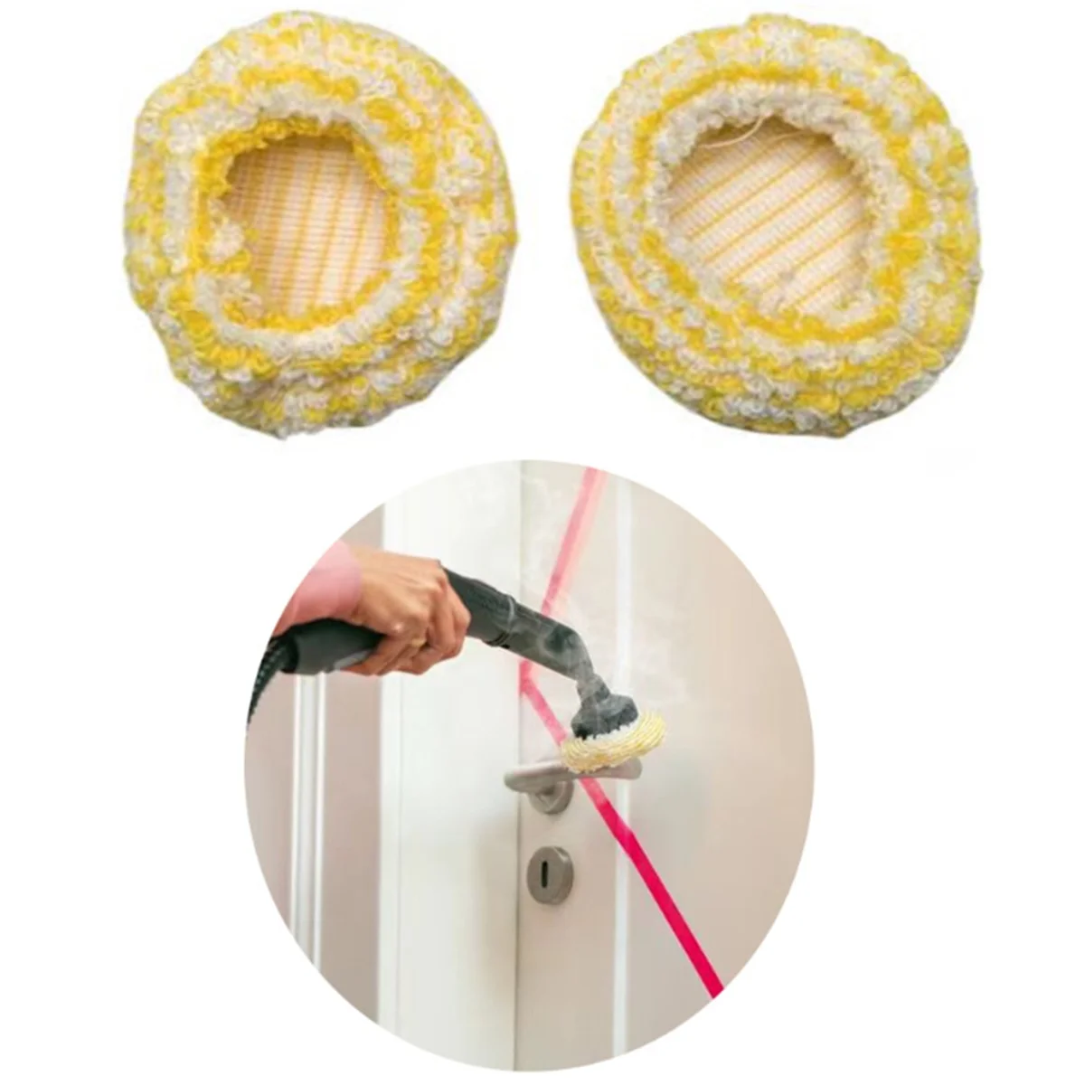 Accessoires pour aspirateur à vapeur Karcher SC2 SC3 SC4 SC5, grande brosse ronde, couvercle de vapeur, chiffon de vadrouille en microfibre-Furlan