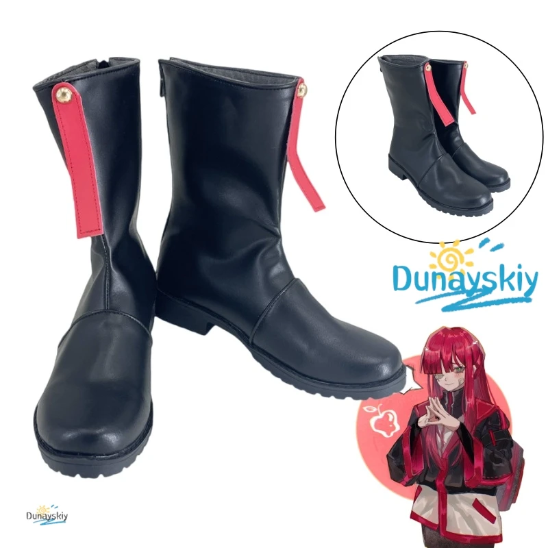 

Black PU Cosplay Boots for Limbus Company Yuri Adult Halloween Costume Props