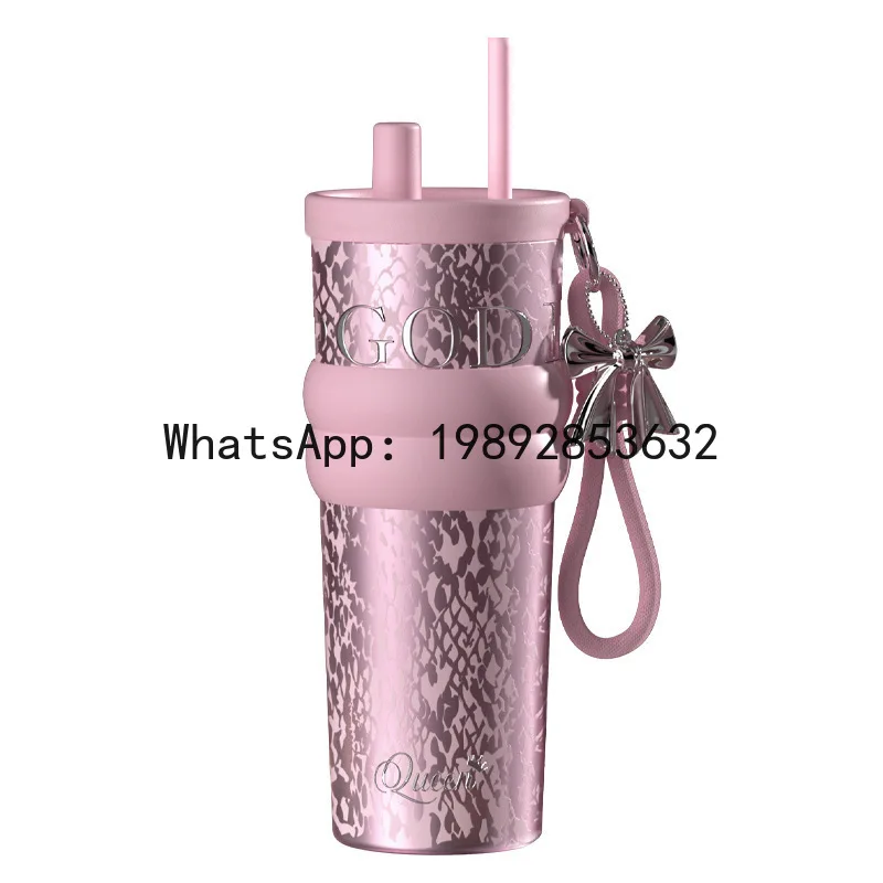 

Xl new large capacity insulated tumbler - perfect gift for her - ice king cup with ceramic liner and straw