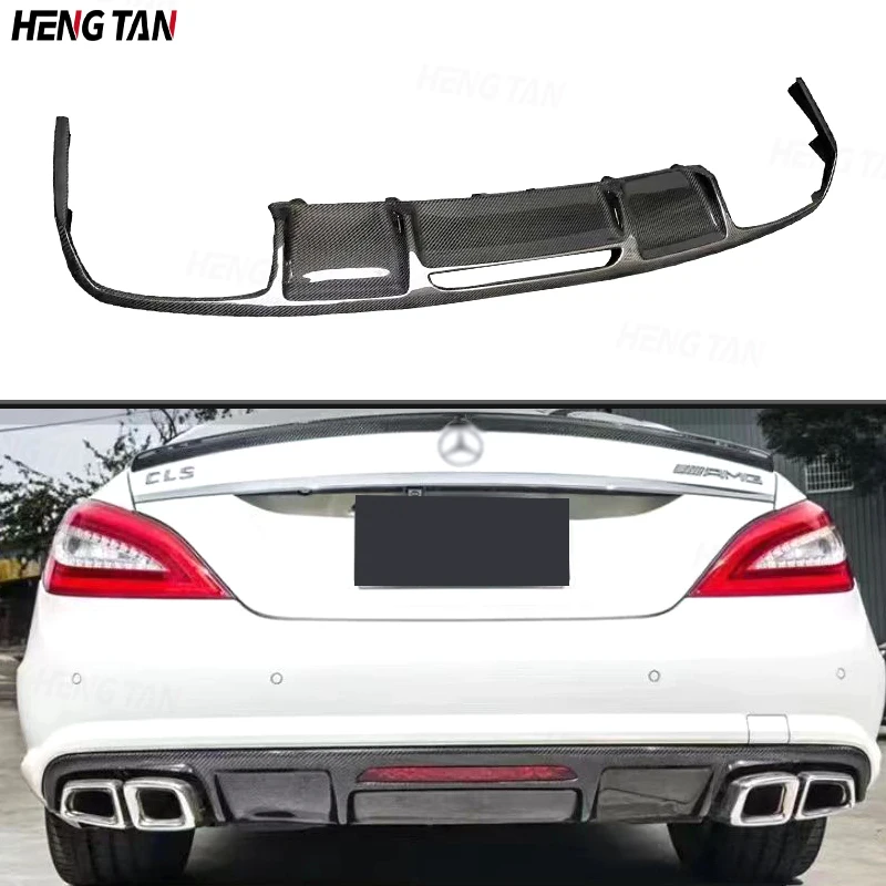 

Carbon Fiber Car Rear Bumper Lip Diffuser Spoiler Parts For Mercedes Benz CLS Class W218 2011-2018 Year 320 350 500 CLS63