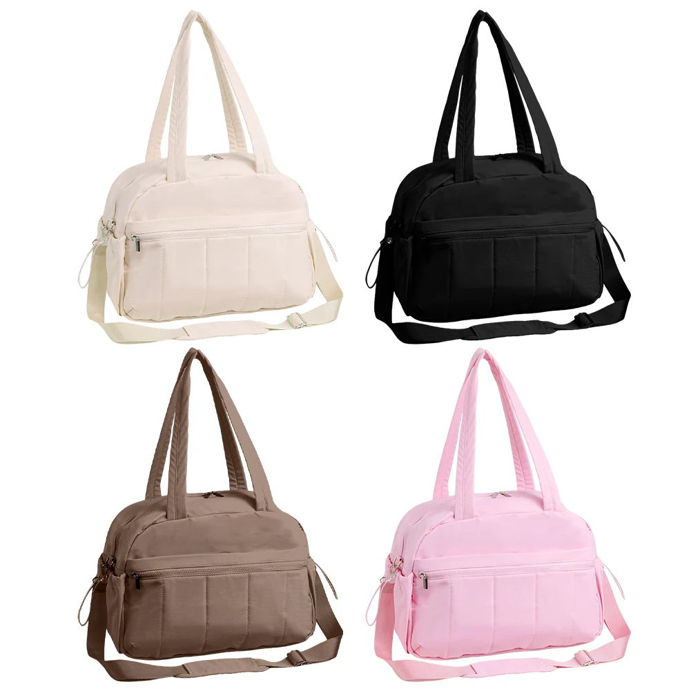 

Quilted Puffer Travel Duffle Bag with Wet Pocket Carry on Bag Large Weekender Overnight Bag Gym Tote Bag for Women Travel