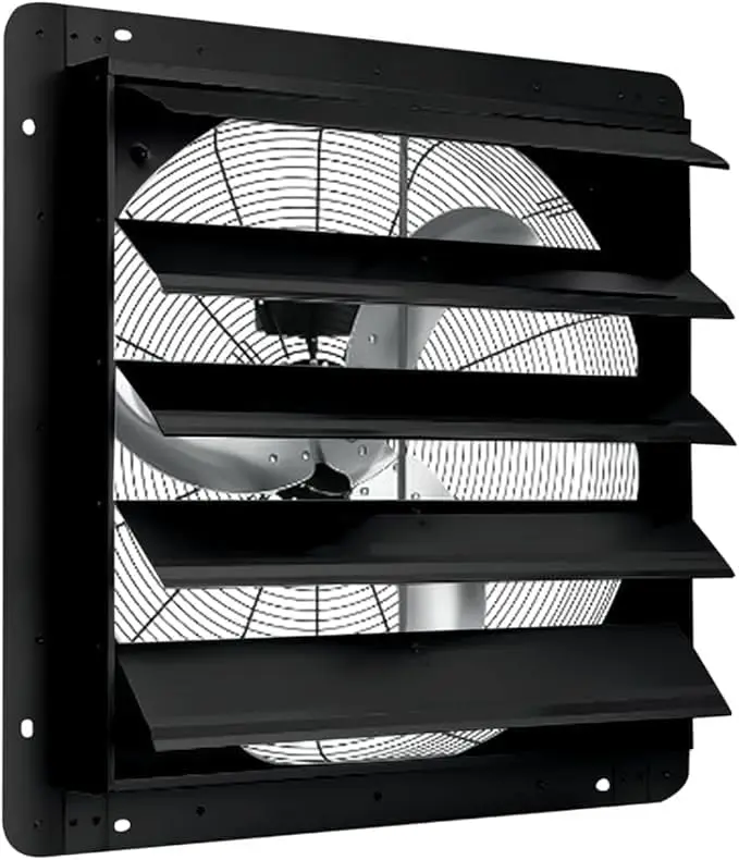 

Shutter Exhaust Fan Wall Mounted,High Speed 3500CFM,1500 RPM Low Noise Automatic Aluminum Wall Mounted Shutter Exhaust Fan,Vent