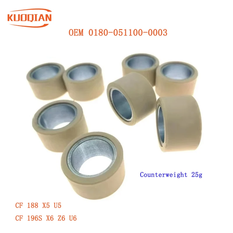8PCS Clutch Variator Roller for CF 500 600  CF188 CF196 ATV UTV Parts  25G 0180-051100