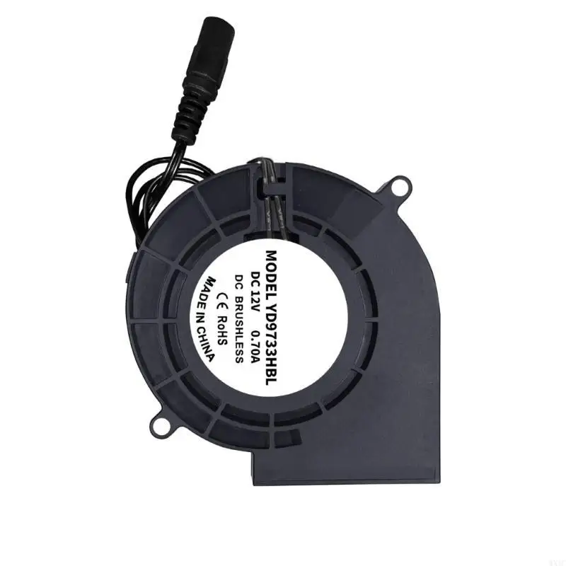 WXTC DC12V مروحة منفاخ بدون فرش 97 مللي متر كروي مروحة طرد مركزي 5200 دورة في الدقيقة لبادئ الفحم شواية باربيكيو مروحة نفخ