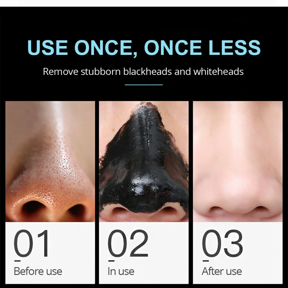 VibrantGlamour Bamboo Charcoal Peel Off Mask Zone Blackhead Remover Oil Control Cleansing Mask Face Care Skincare Moisture Fine