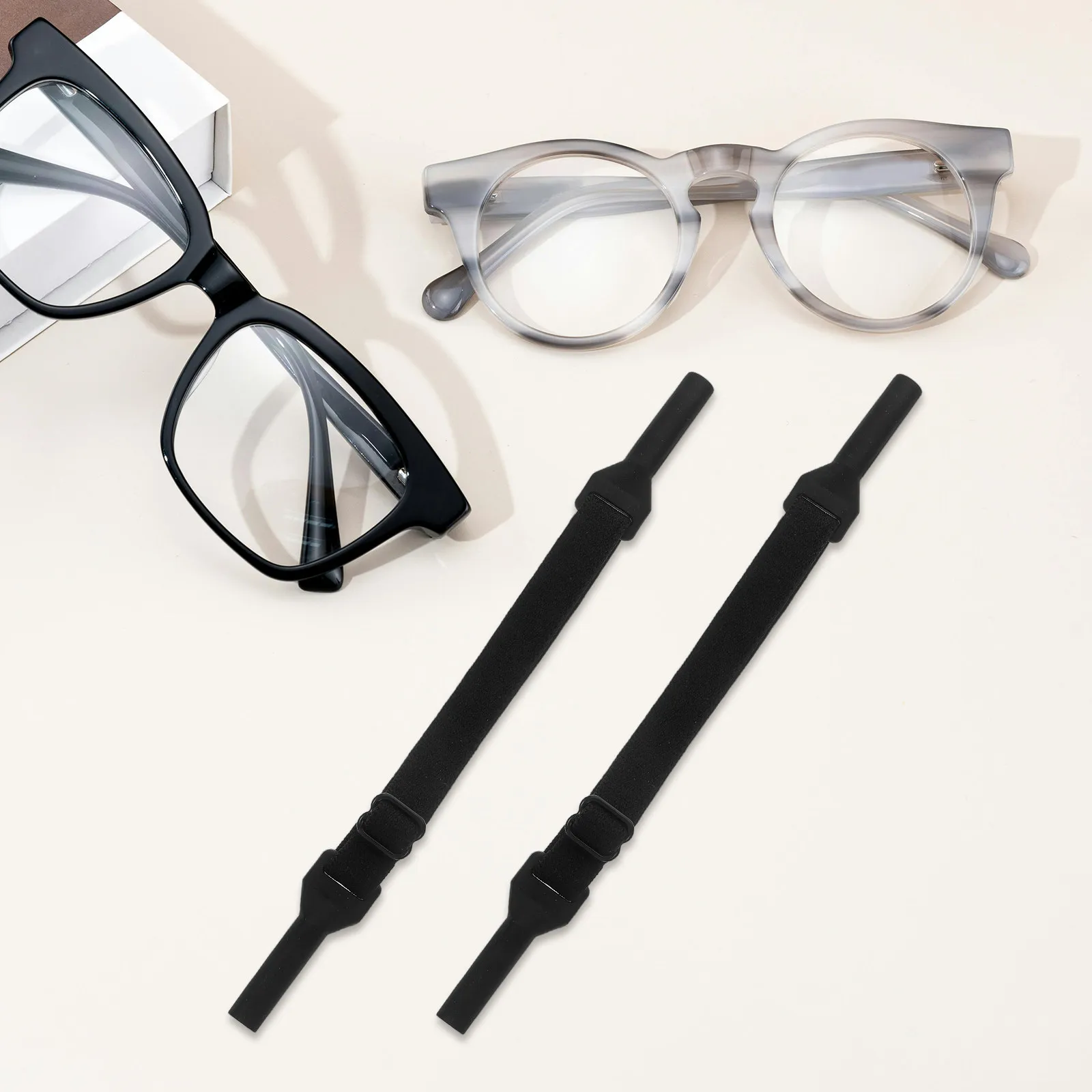 

6Pcs Glasses Sports Strap Adjustable Elastic Anti Slip Eyeglasses Holder for Men Women Kids Secure Fit Glasses Band