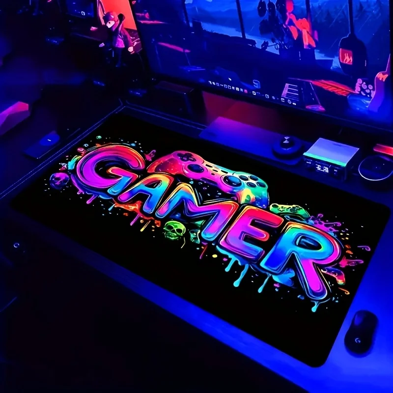 CIFBUY  Reactive Rubber Base Washable Polyester Non-Slip Smooth Surface E-Sports Office Desk Pad Easy Clean