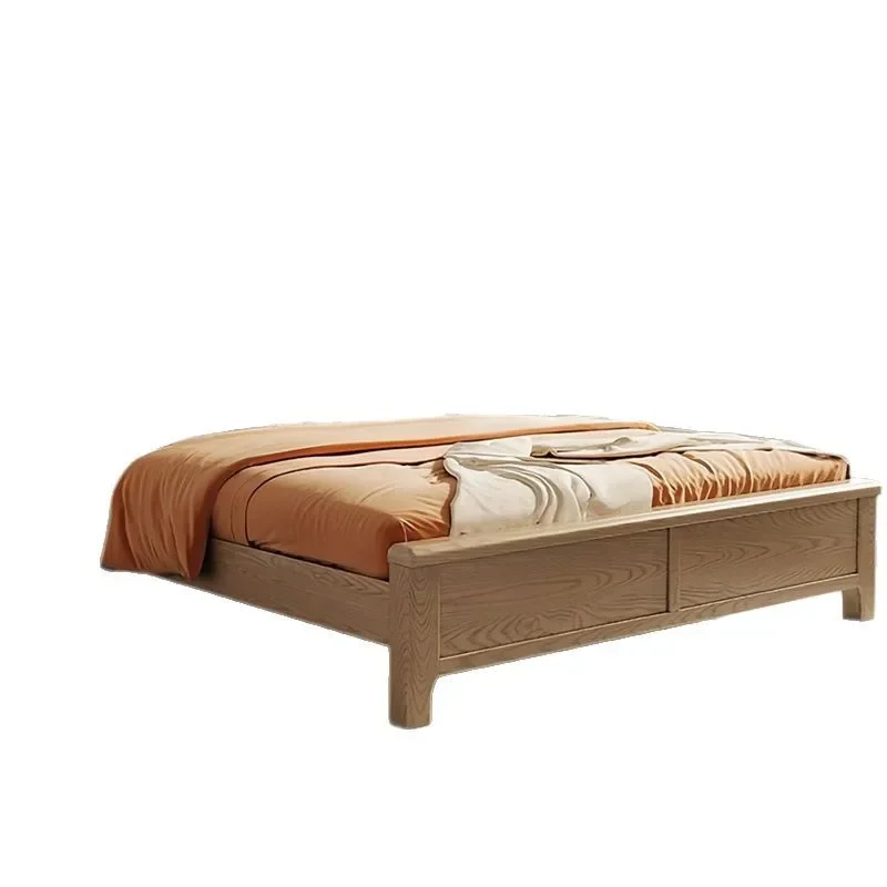 

Full solid wood air pressure. Double bed Double master bedroom Wooden bed Storage Modern simplicity. Solid wood high box