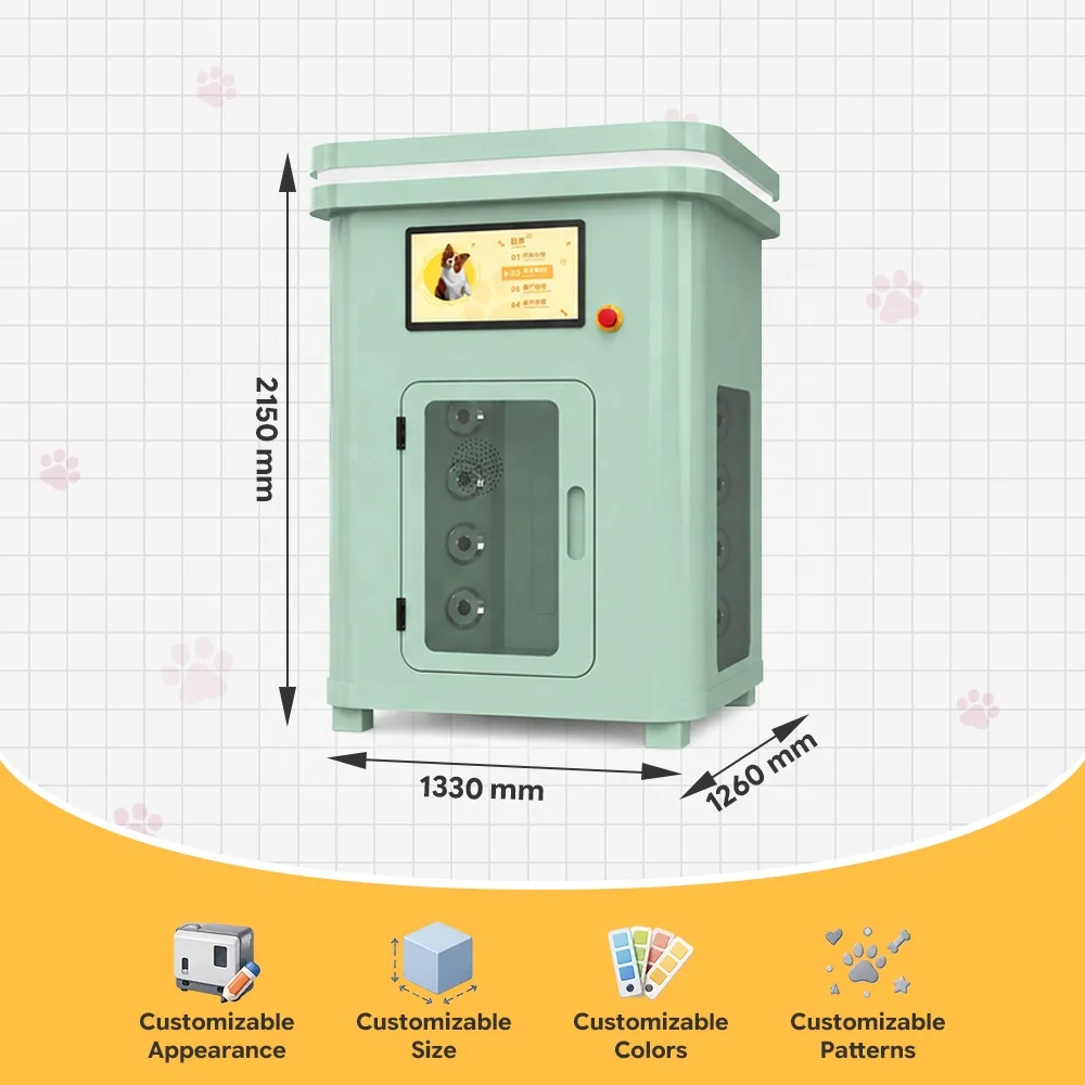High Performance Luxury Pet Grooming Machine Corrosion Resistant Stable Running Bathroom Pet Beauty Station Grooming Cabinet