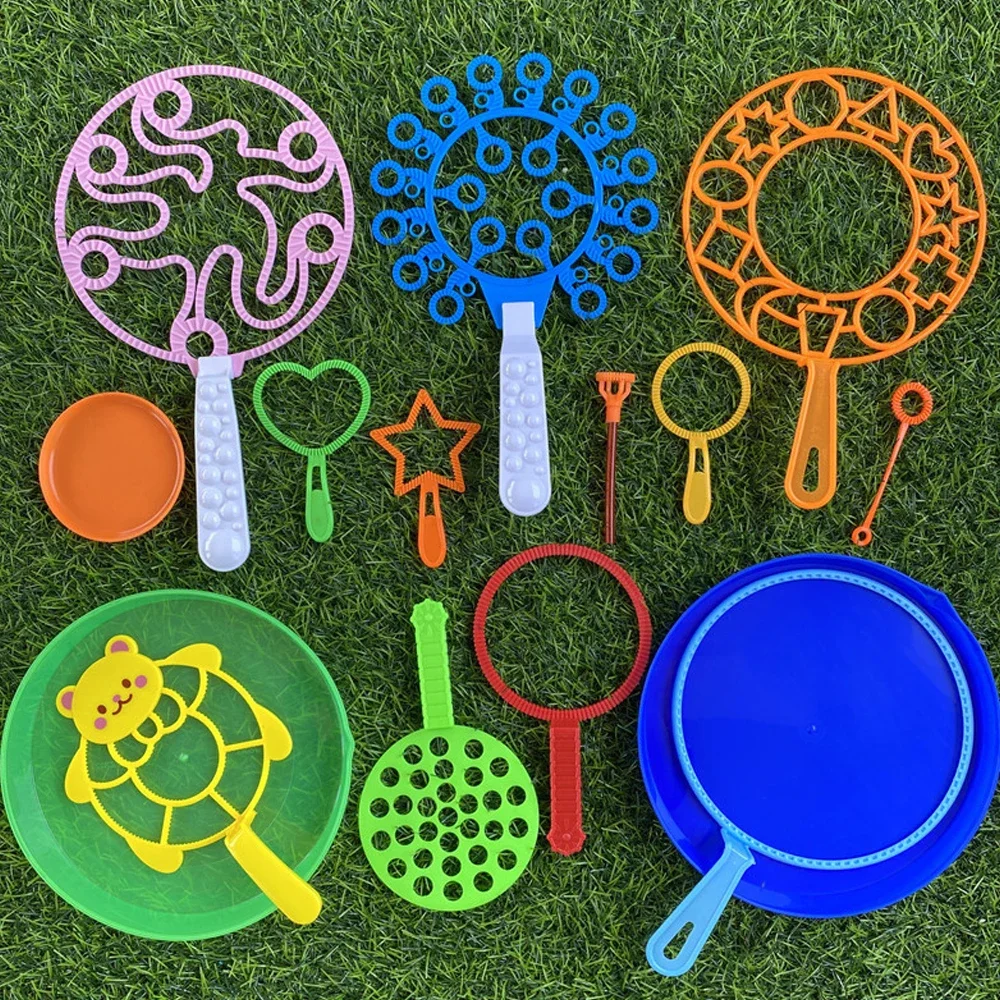 Plato de burbujas grande para niños, juguetes de regalo divertidos para exteriores, varita de burbujas, máquina de burbujas, herramienta de burbujas de jabón, juego de soplador