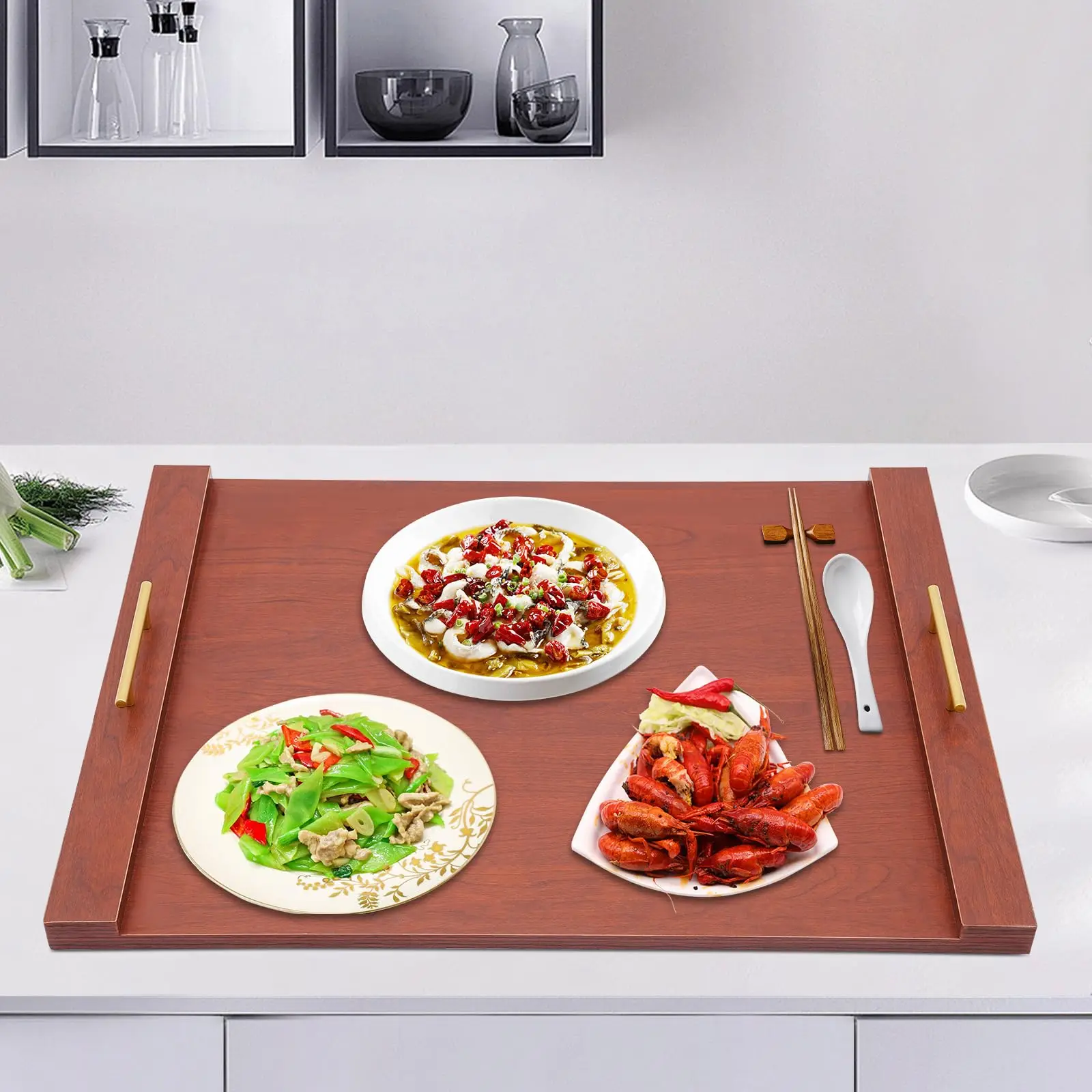 موقد كهربائي الغطاء العلوي المعكرونة مجلس غطاء موقد مع مقابض اضافية سميكة صفح الخشب الفضاء توفير مكافحة الغطاء العلوي الخشب ولكن