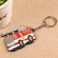 Creative Fireman Key Chain Fire engine Fire extinguisher Fire hat Fire station Fireman Key Chain Women Men Accessories Jewelry