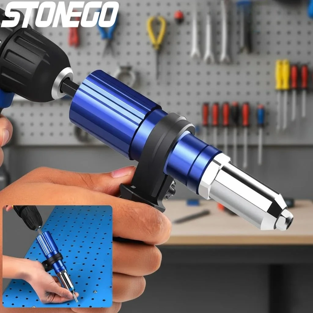 Electric Rivet Gun Adapter 2 4mm 4 8mm Cordless Rivet Tool Nut Insert Pull Rivet Drill Attachment Tool