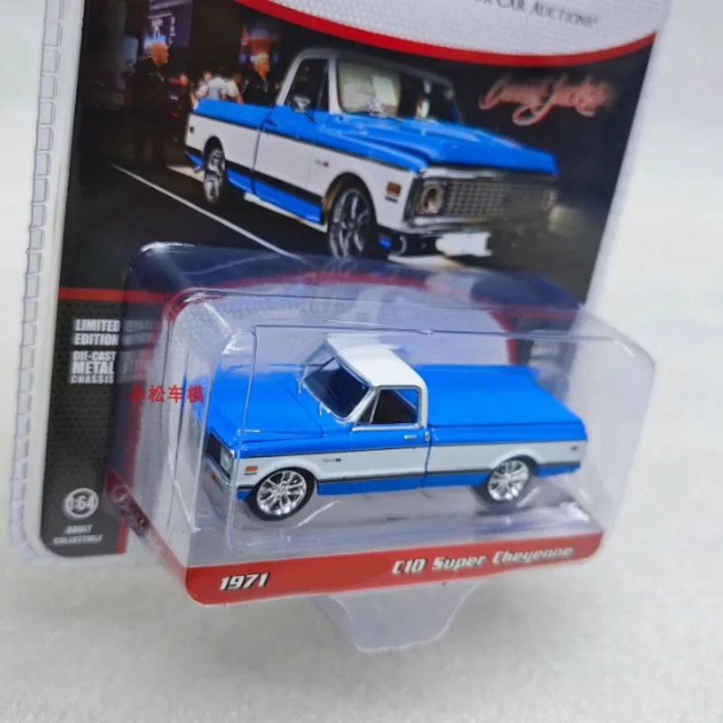 

Литой под давлением Greenlight, масштаб 1:64, 1971, C10, супер Чеейн, сплав, имитация модели автомобиля, статическая коллекция, украшенные праздничные подарки, игрушки