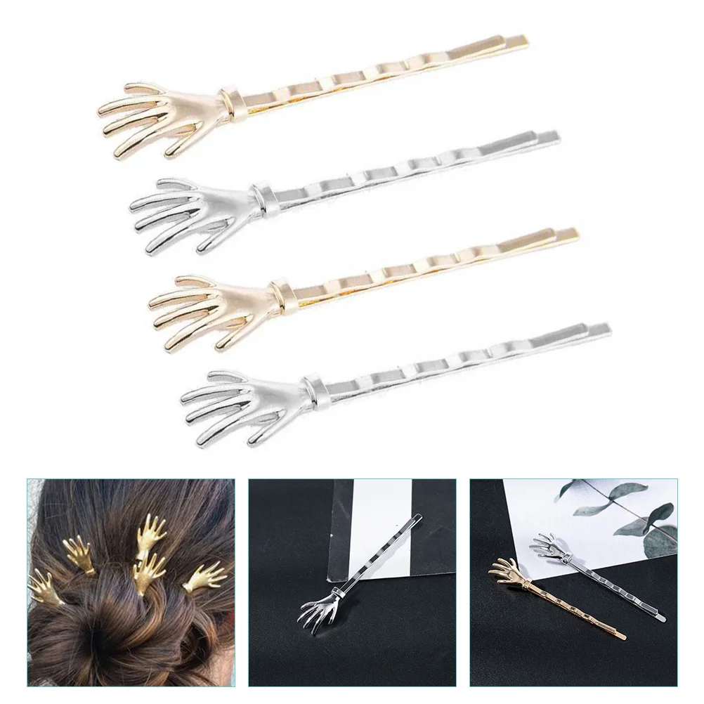 

4Pcs Attractive Goth Hairpin Metal Bobby Pin Halloween Women Girls Dating Cosplay Accessories