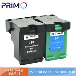 338XL 343XL Ink Cartridge for HP 338 343 XL PSC 1510 1513 1510 2355 Photosmart C3100 C3110 C3150 Deskjet 460c 5740 5745 6520 654