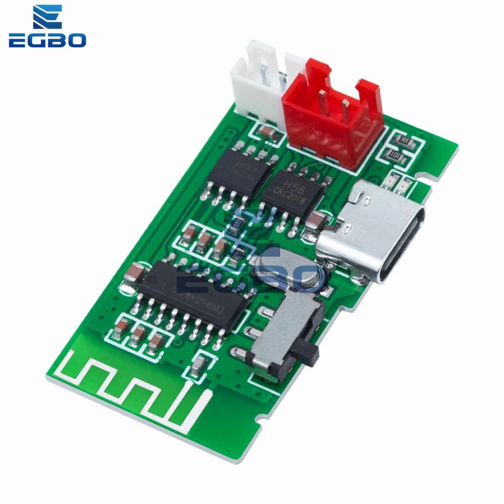 1-2PCS 4 OHMS 3W Type-c Mono Bluetooth Power Amplifier PCBA Battery Charging Function 3.7V Lithium Battery Bluetooth Module
