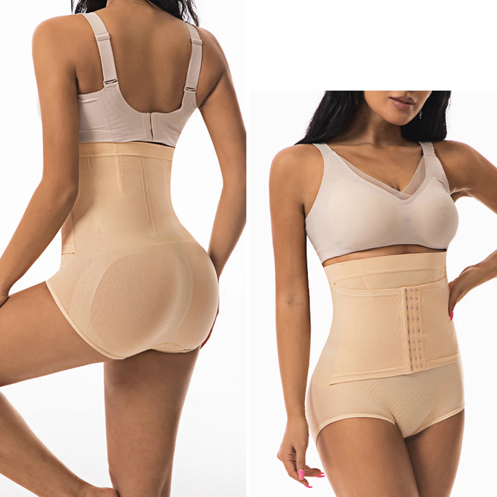 قابل للتعديل مشبك عالية الخصر ملابس داخلية السراويل الضيقة المرأة بعد العملية الجراحية الخصر تشكيل الرعاية السراويل نسيج النايلون اليوغا بعقب رفع #1
