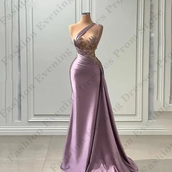 Elegant Women's Evening Dresses Mermaid Sexy Sleeveless Off Shoulder Lace Applique Customized Prom Gowns Celebrity Arab Formal