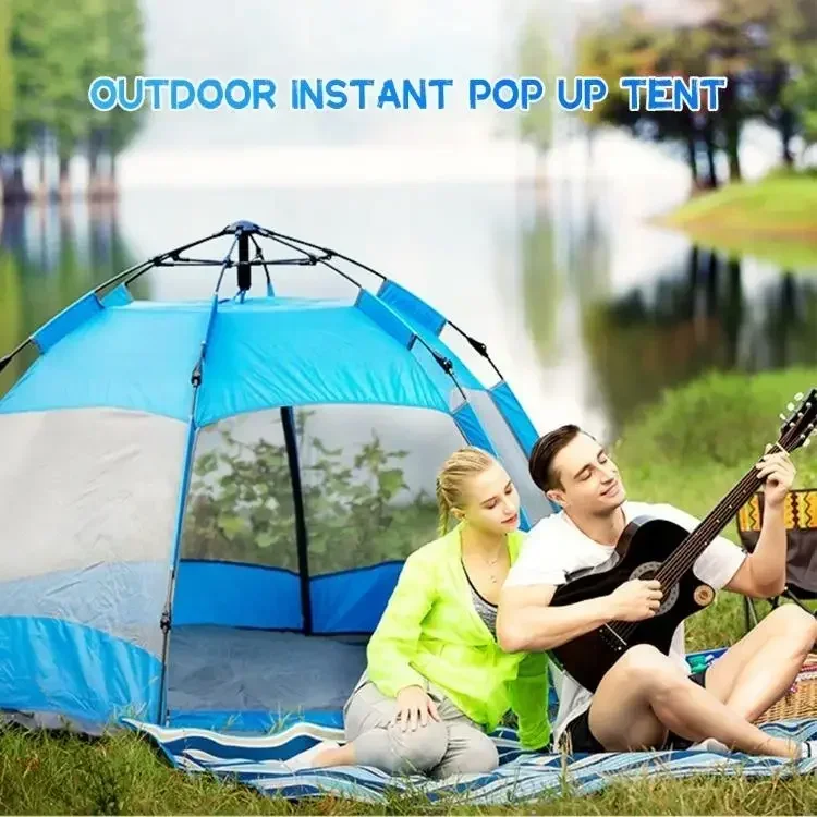 5-8 People Instant Pop Up Camping Tent Rainproof Quick Automatic Opening Hexagonal Tent For Hiking Outdoor