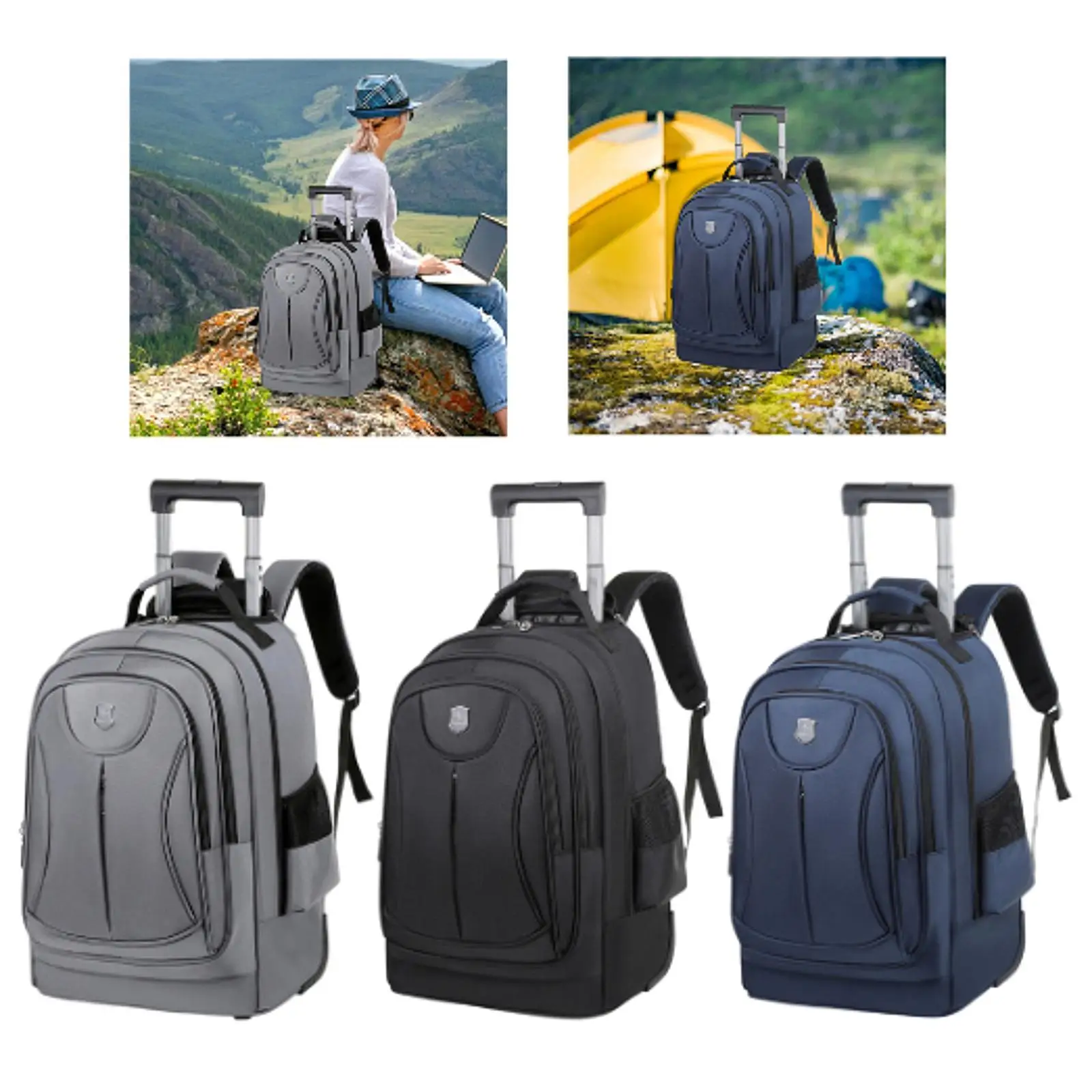 

Travel Backpack with Wheels Rolling Backpack for Business Travel