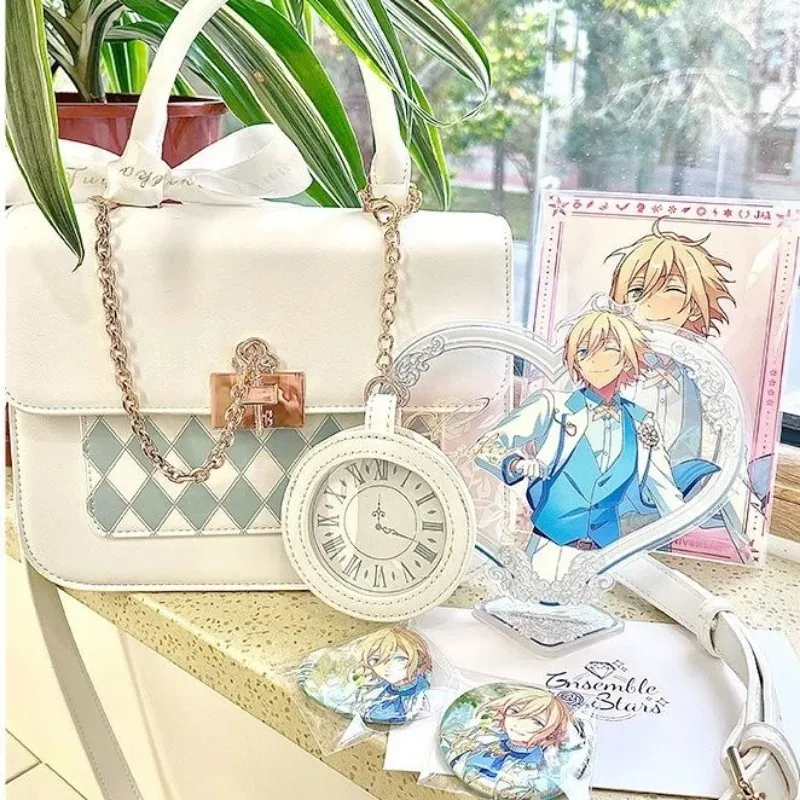 Cute Lolita Party Itabag 2023 Summer Kawaii Japanese Sweet Bow-knot Handbags for Women White PU Leather Messenger Bag