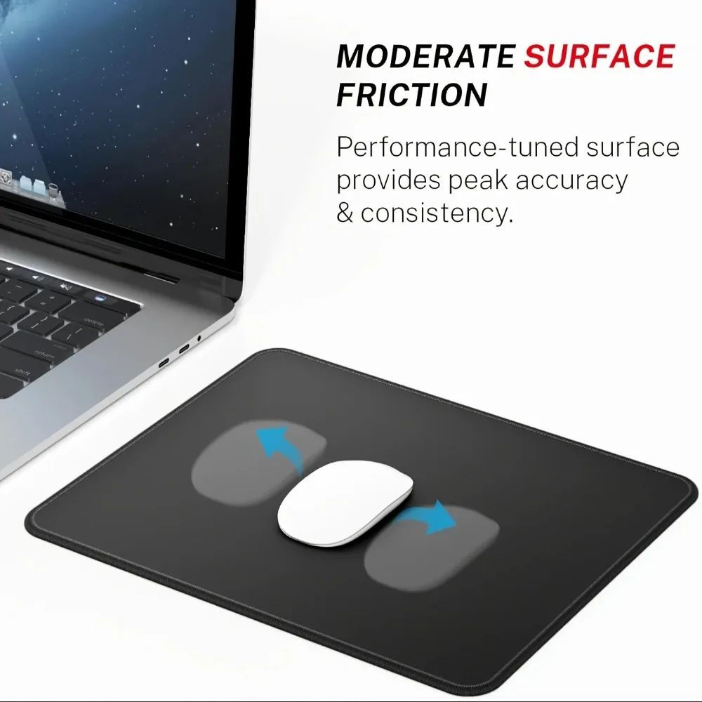 Black Textured Mouse Pad Samurai Koi Gaming Mats Non-Slip Stitched Edge PC Accessories Laptop Office Mousepads 45X40CM Desk Mat