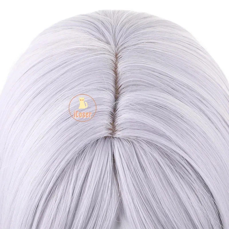 Frieren Cosplay Wig Anime Frieren Beyond Journey's End Light Purple Long Hair Ears Earrings Halloween Party for Women Props Cos