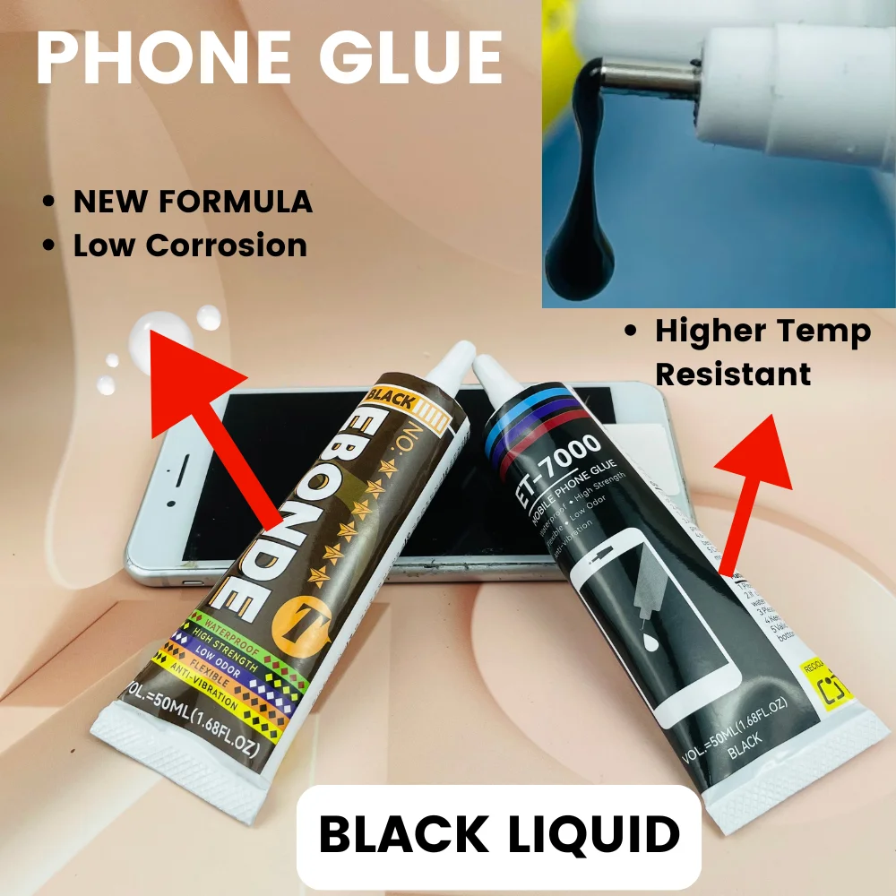 غراء إصلاح الهاتف المضاد للاهتزاز T7000 لاصق مرن مقاوم للماء عالي القوة لاستبدال الشاشة الزجاجية الخلفية للبطارية