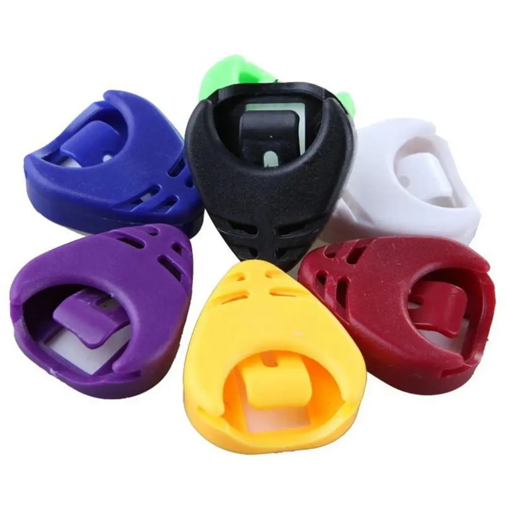 

10PCS Adhesive Guitar Plectrum Box Heart Shape Random Color Guitar Pick Holder Plastic Durable Guitar Pick Box Guitarist