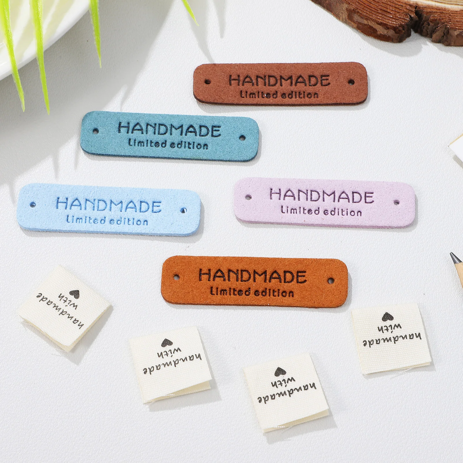 

60Pcs Personalized Embossed Sewing Labels for Clothes Bags Hats Handmade Crafts Accessories Handmade Labels