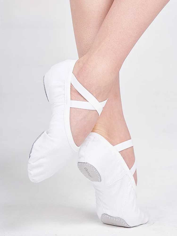 

Sana Soft Dance oes Elastic Canvas Adult No-Tie Practice Ballet Claw oes Comfortable Flexible Ballet Flats for Women