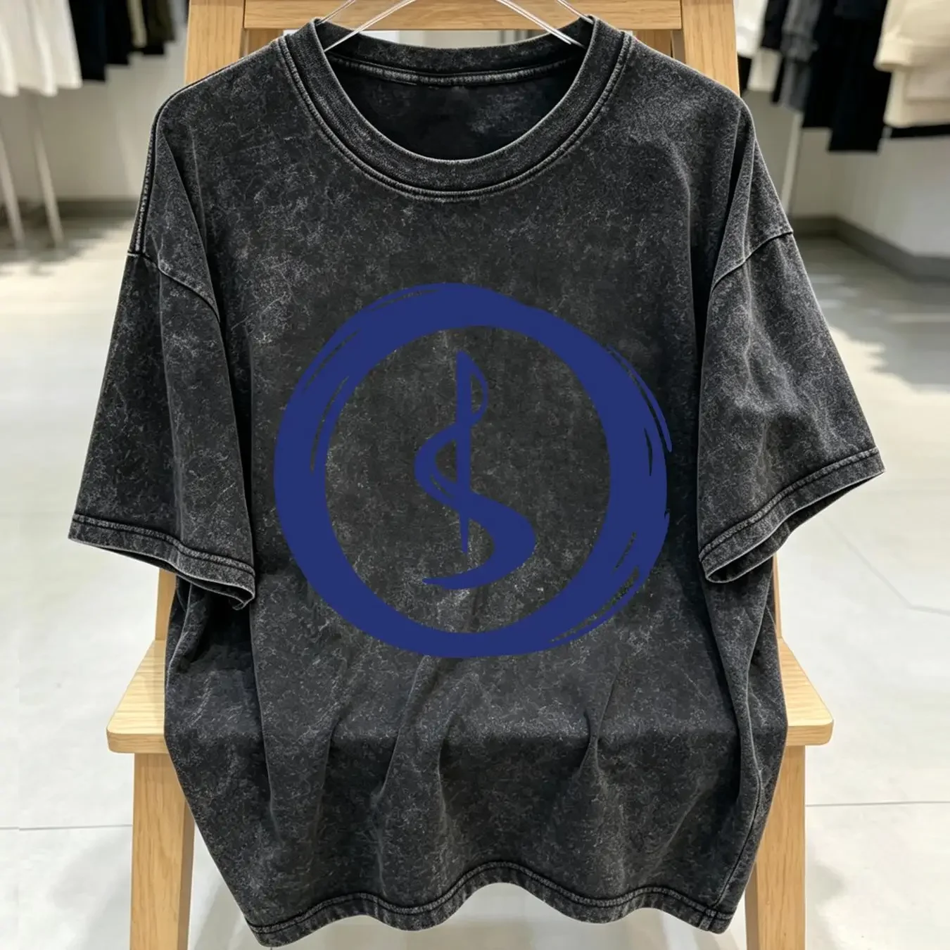 washed T Shirt Blue Charter Charterstone Video Game Cool Gamer long or short sleeves vintage Washed streetwear homme fashion