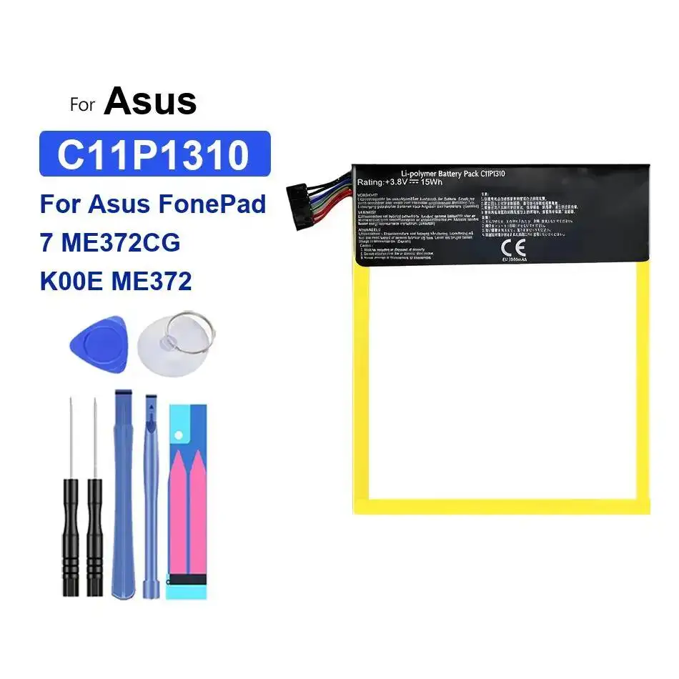 

Tablet Battery Stable For Asus Fonepad 7 ME372CG K00E ME372 Fast Charging 3950Mah C11P1310