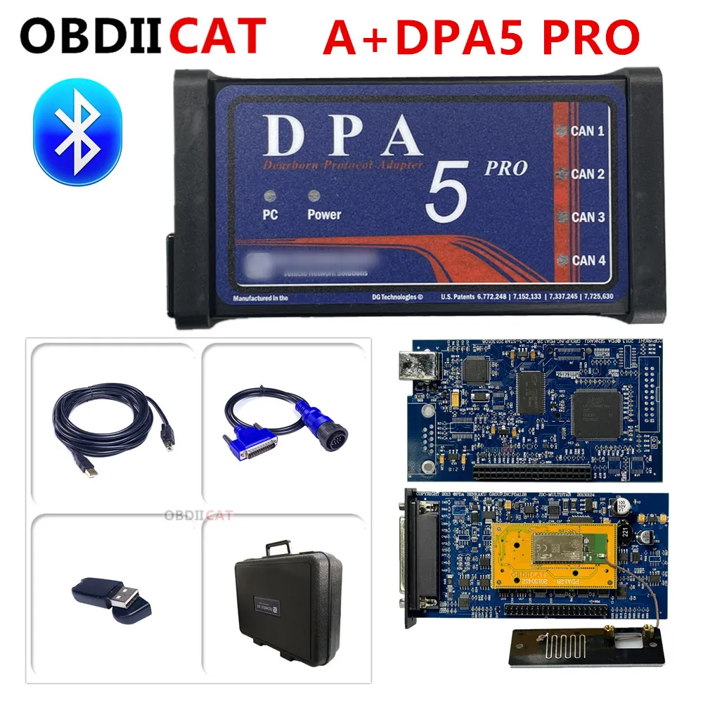 Newest Dpa5 Pro V1.95 Dearborn Protocol Adapter Truck Diagnostic Professional Tool Auto Obd2 Scanner Tool Support W-BCO Software