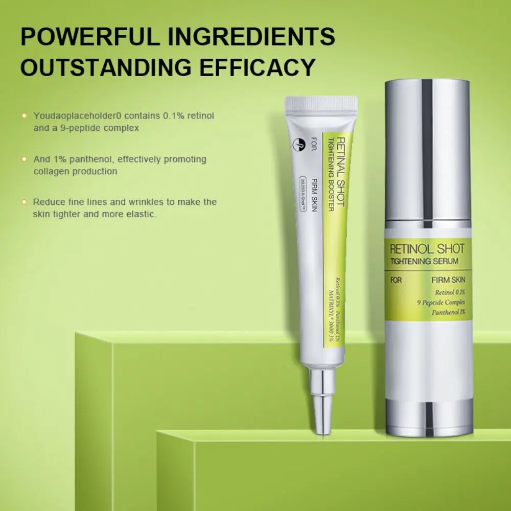 Anti-Aging Retinol Tightening Serum 9-Peptide Complex Panthenol with 0.1% Retinol Face Treatment Skin Firming Wrinkle Reduction