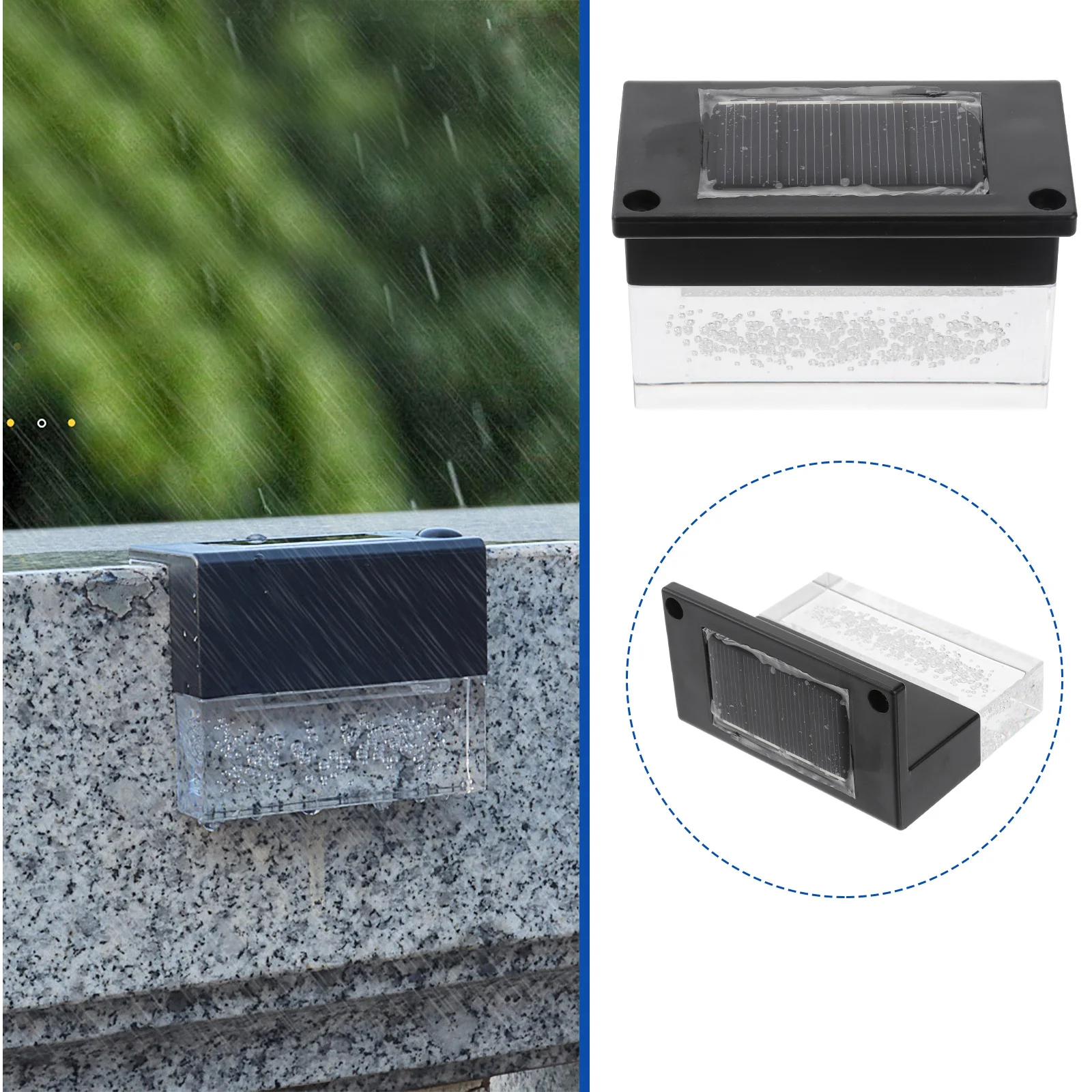

Solar Stair Light Durable LED Waterproof Outdoor Lighting Tool Solar Power Stairs Lamp Absorbs Sunlight Converts Electricity