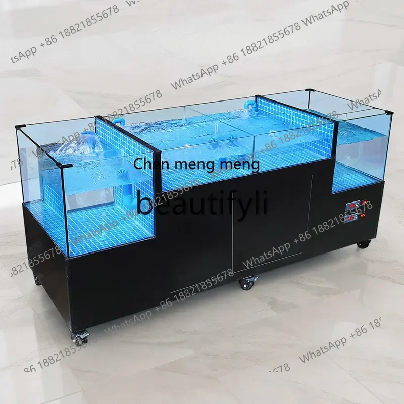 Hot sales Commercial Hotel Restaurant Supermarket Aquaculture Tank Mobile Seafood Fish Tank Shellfish Pool Cold Storage