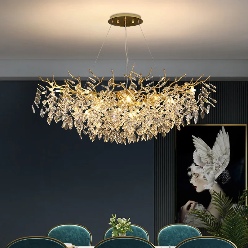 ODM/OEM Luxury Home Decor Hanging Lamp Led Raindrop Chandelier Crystal Drop Chandelier