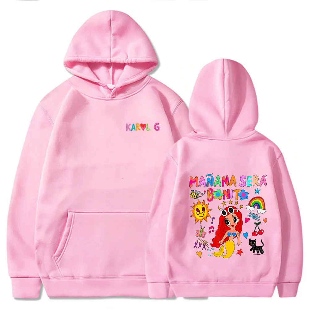 Sweat à capuche Karol G Mana Sera Bonito avec foyer, sweat-shirt de musique chimretro, chemise Manana Sera Bonito, sweat à capuche Karol G mignon