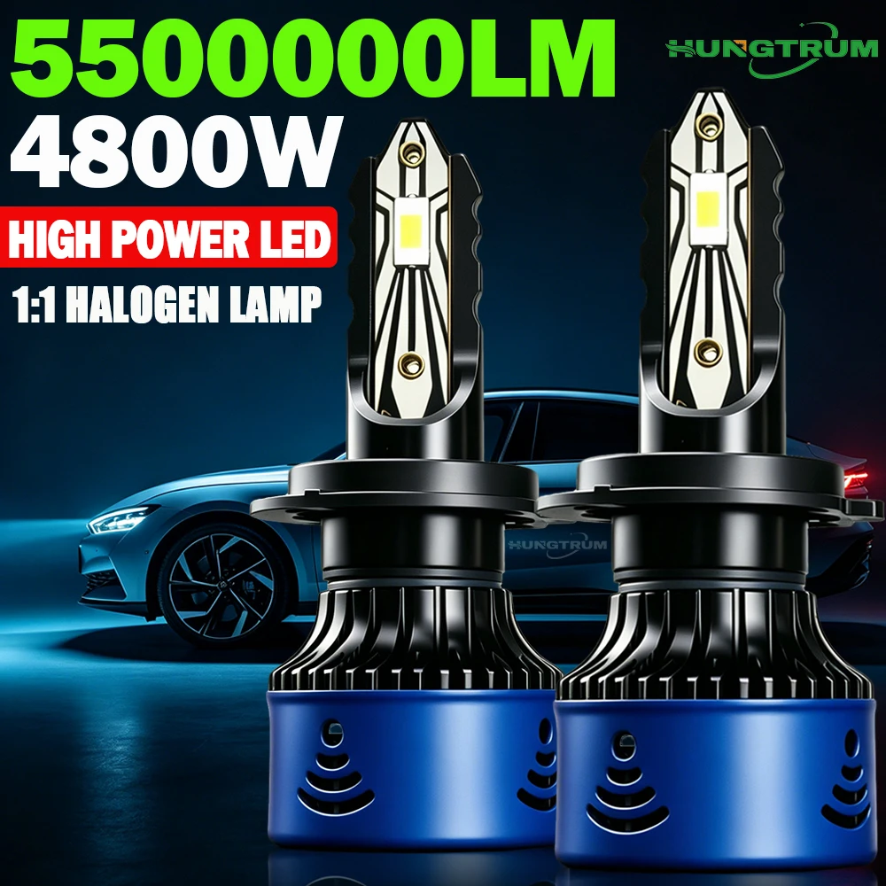 Żarówki LED Canbus do reflektorów samochodowych H7 H4 H11 H8 H9 9005 HB3 9006 HB4, mocne reflektory…