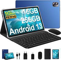 Newest 10.4 inch 2K Tablet Android 13 2000x1200 16GB RAM 256GB ROM T616 Octa Core 4G Network 2.4G/5G WiFi Type-C 8000mAh+ 7 Gits