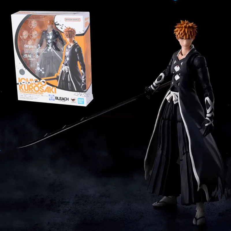 

Bandai Original S.H.Figuarts Bleach Ichigo Kurosaki Tensa Zangetsu Shf Action Figures Collection Model Toys Gift For Children