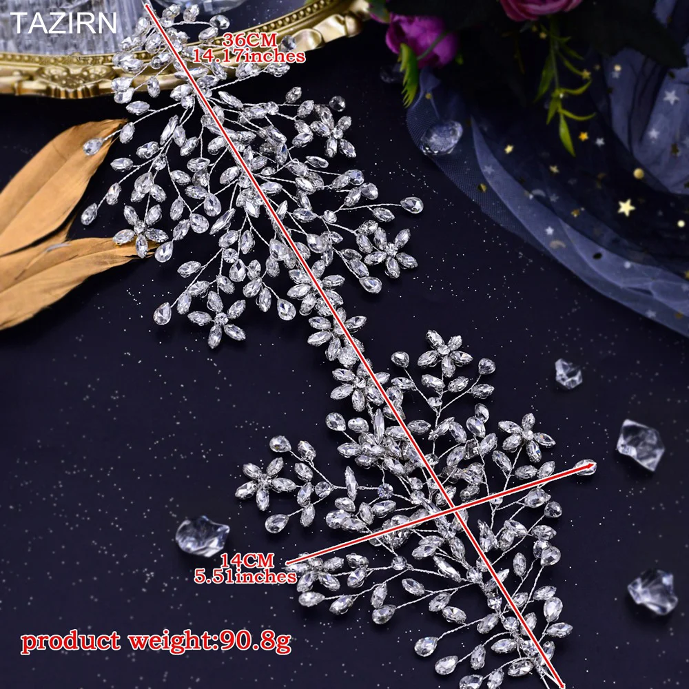 New Tiaras and Crowns for Women Wedding Headband Bridal Crystal Hair Accessories Headwear Princess Pageant Rhinestone Headpiece
